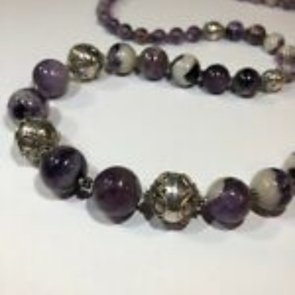 RARE Talia Merav 925 & Amethyst Necklace - Picture 3 of 4